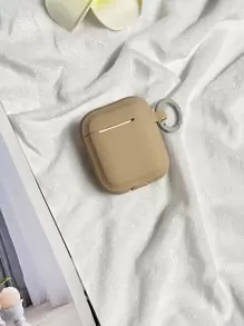 纯色硅胶防震耳机保护套，适用于 4 - 杏色 - 查看 3