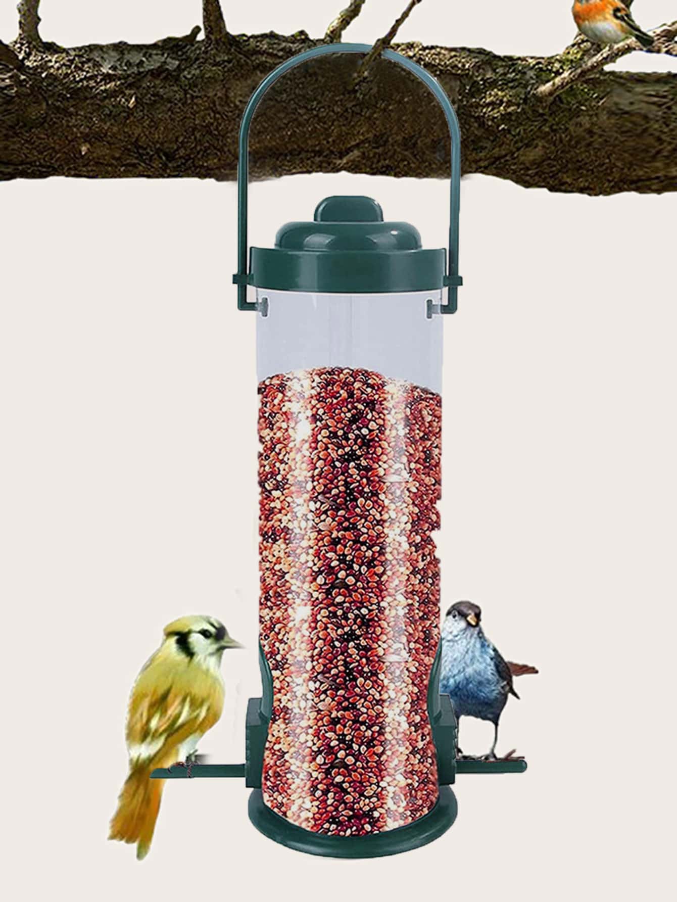 1入組戶外懸掛餵鳥器 - 彩色 - 查看 1
