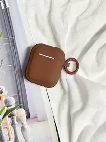 Solid Color Silicone Shockproof Earphone Protective Case Suitable For AirPods 4 - Chocolate Brown - View 3