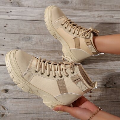 Lace-up Front Combat Boots