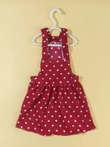 1入組波點圖案寵物連衣裙 - 紅色 - 查看 1