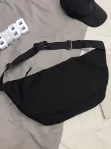 Men Letter Graphic Waist Bag Chest Bag College Bag Dad For Books Multi-Functional Winter Fanny Pack Bum Bag Shoulder Bag Rider Bag Black Bag Student Large Capacity Outdoor Vacation Travel Side Bags Hip Bag Bag For Men Gifts For Men Men Bag Travel Essentials Holiday Essentials Summer Back To School Belt Bag Pack Belt Bag Spring School Supplies Belts - Black - View 3