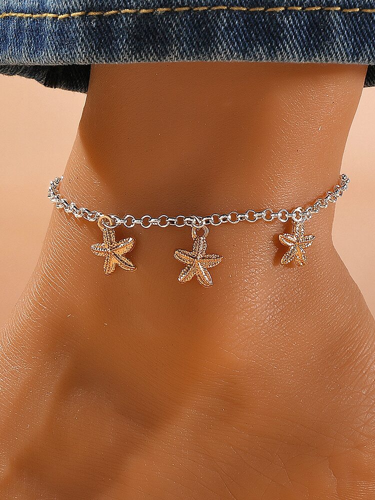 Niñas Pulsera tobillera estrella de mar accesorio - Multicolor - Añade 1