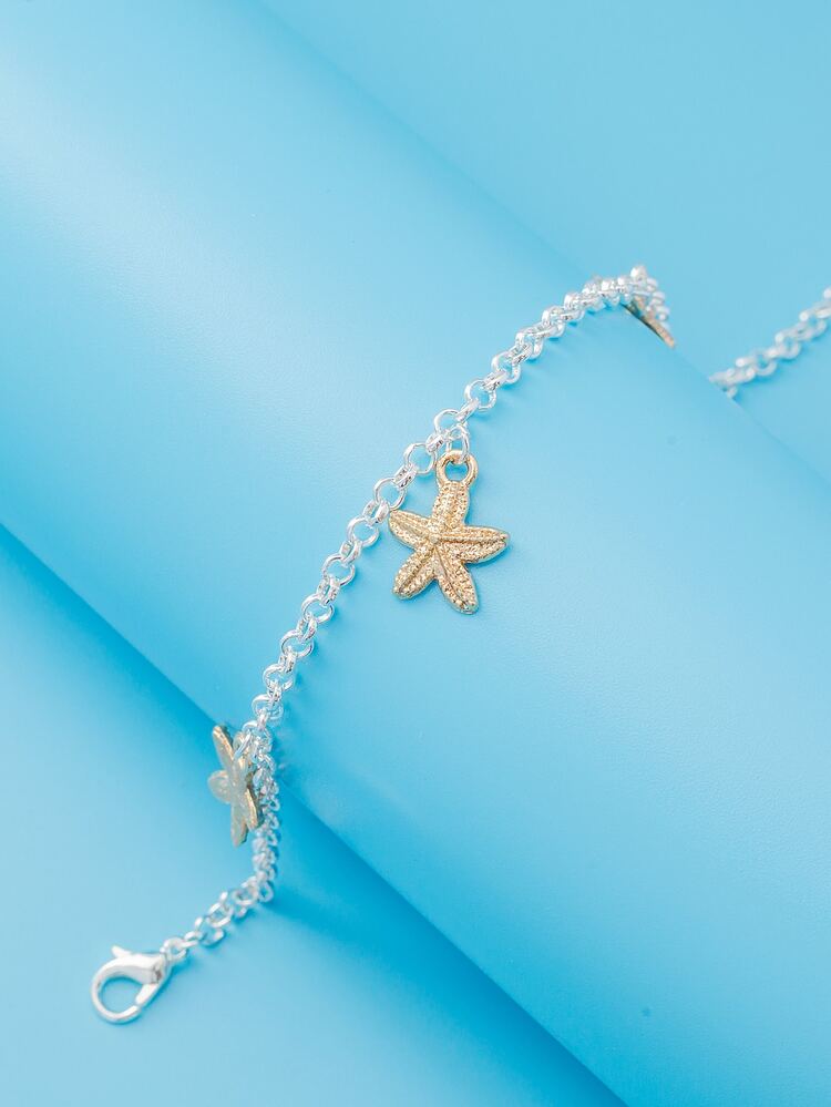 Niñas Pulsera tobillera estrella de mar accesorio - Multicolor - Añade 2