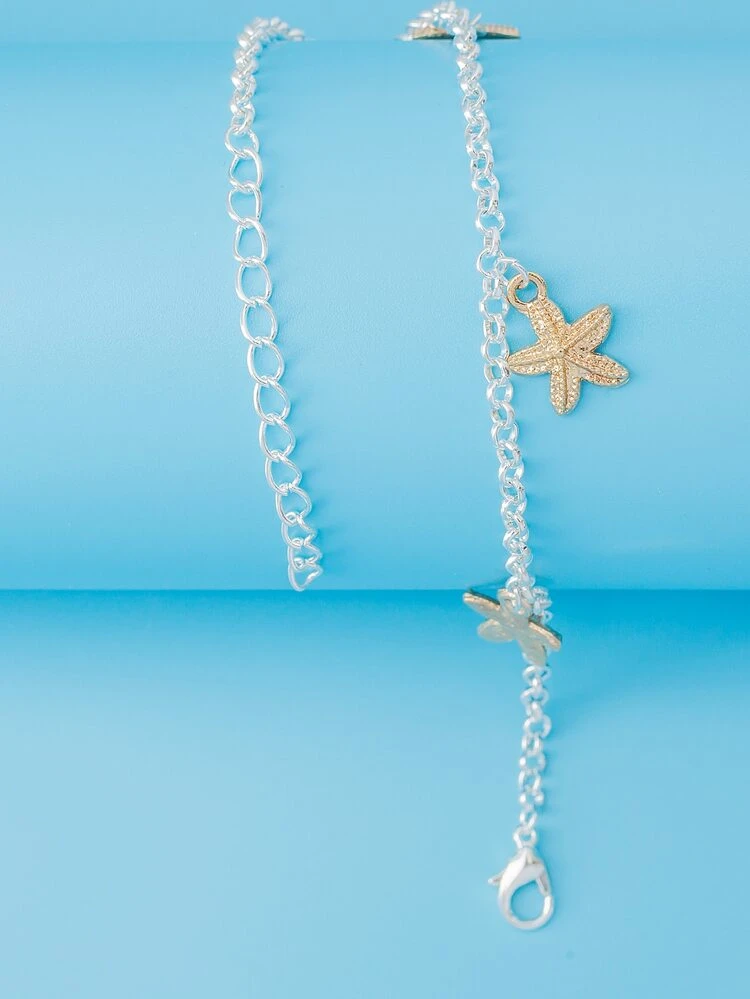 Niñas Pulsera tobillera estrella de mar accesorio - Multicolor - Añade 4