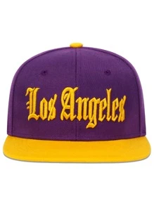 1pc Men Los Angeles Alphabet Embroidery Hip-Hop Hat Outdoor Adjustable Sun Protection Casual Cap Suitable For Spring And Autumn Travel And Beach Vacation - Multicolor - View 4