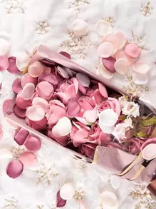 100pcs Random Throwing Confetti, Artificial Flower Petal Confetti For Party Decor,Christmas - Multicolor - View 1