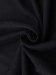 Manfinity Homme Hombres Camiseta con estampado de letra - Negro - Ver 5