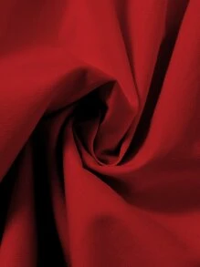 SHEIN Bébé Fille Robe À Fines Brides Froncé À Nœud Papillon - Rouge - Voir 4