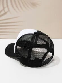 1pc Outdoor Casual Fashion Letter K Printed Mesh Baseball Cap, Breathable UV Protection Adjustable Size Mesh Hat, Suitable For Daily Matching,Summer,Beach,Holiday - Multicolor - View 3