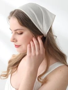 1pc Beach, Holiday Style Rhinestone Headband/Head Wrap Bandanas Head Bandana Hair Scarf, School Stuff, College Fall Winter Hair Band Hair Accessories For Women For Vacation Outfits Woman - White - View 6