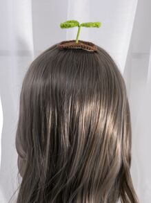 Grass Sprout Decor Hair Clip Cute Claw Clips Hair Claws Hair Barrettes, School Stuff - Multicolor - View 2