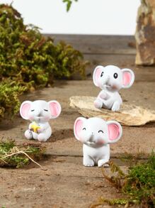 6pcs Elephant Shaped Micro Landscape Ornament - Multicolor - View 5