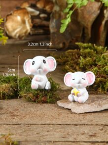6pcs Elephant Shaped Micro Landscape Ornament - Multicolor - View 7