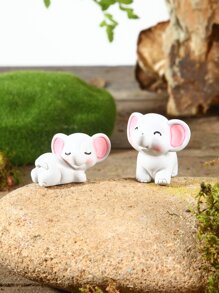 6pcs Elephant Shaped Micro Landscape Ornament - Multicolor - View 8
