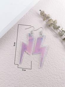 閃電耳墜 - 淡紫色 - 查看 3