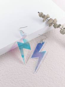 閃電耳墜 - 淡紫色 - 查看 4