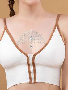 Party Joy 1 對胸前水鑽貼紙,音樂節泳裝派對專用化妝 - 彩色 - 查看 1