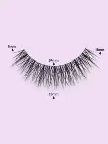 MAGEFY 4 Pairs Of Natural Full False Eyelashes, Fluffy Slim For Everyday Use Manga Eyelashes, Travel Essentials Strip Lashes, Lashes, Eyelashes, Fake Lashes - Black - View 3