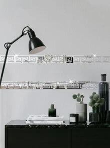 10 Cái/lốc Rỗng Ra Gương Acrylic Dán Tường Trang Trí Nhà Cửa - Bạc - Xem 1