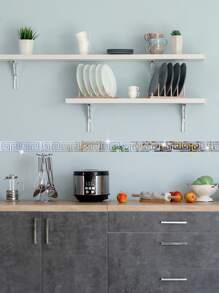 10 Cái/lốc Rỗng Ra Gương Acrylic Dán Tường Trang Trí Nhà Cửa - Bạc - Xem 4