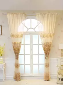 Rèm đơn bảng thêu hoa - Nhiều màu - Xem 4