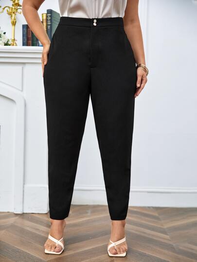 SHEIN Frenchy 秋冬高腰西装裤