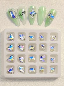 20 miếng trang trí móng tay hình dạng hỗn hợp - Nhiều màu - Xem 1