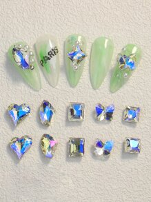 20 miếng trang trí móng tay hình dạng hỗn hợp - Nhiều màu - Xem 2