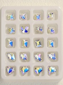 20 miếng trang trí móng tay hình dạng hỗn hợp - Nhiều màu - Xem 3