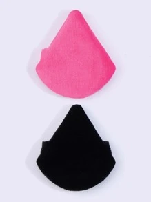 MAANGE 2个装植绒三角粉扑，干用型，柔软亲肤，方便携带，是旅行、化妆、家居装饰、梳妆台、卧室、化妆配件、粉扑、美妆蛋、粉扑、化妆海绵等的理想之选。价格实惠，适合作为圣诞礼物或圣诞小礼物。