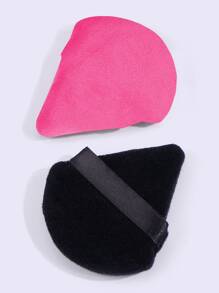 MAANGE 2个装植绒三角粉扑，干用型，柔软亲肤，方便携带，是旅行、化妆、家居装饰、梳妆台、卧室、化妆配件、粉扑、美妆蛋、粉扑、化妆海绵等的理想之选。价格实惠，适合作为圣诞礼物或圣诞小礼物。