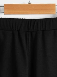 SHEIN Quần thể thao Con trai Túi Lá thư - màu đen - Xem 3