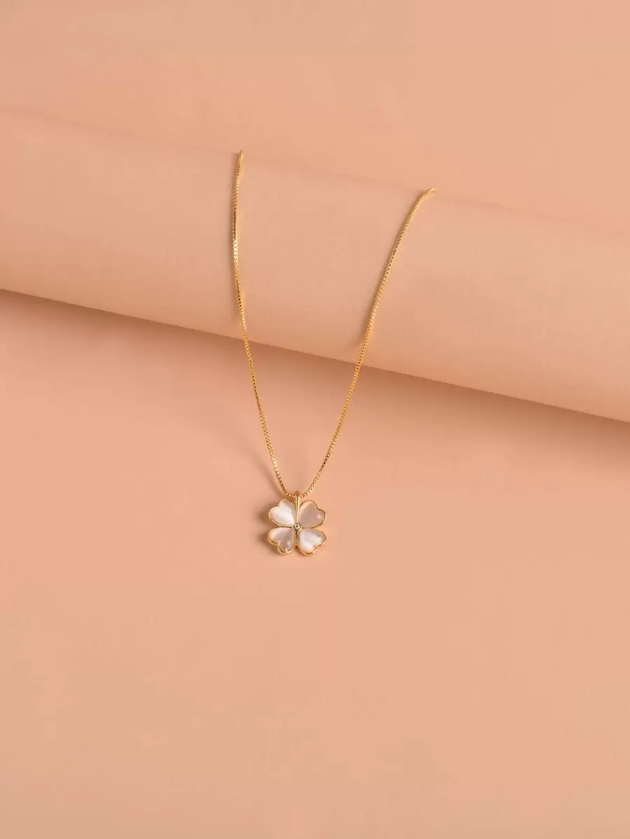 Four-Leaf Clover Charm Necklace