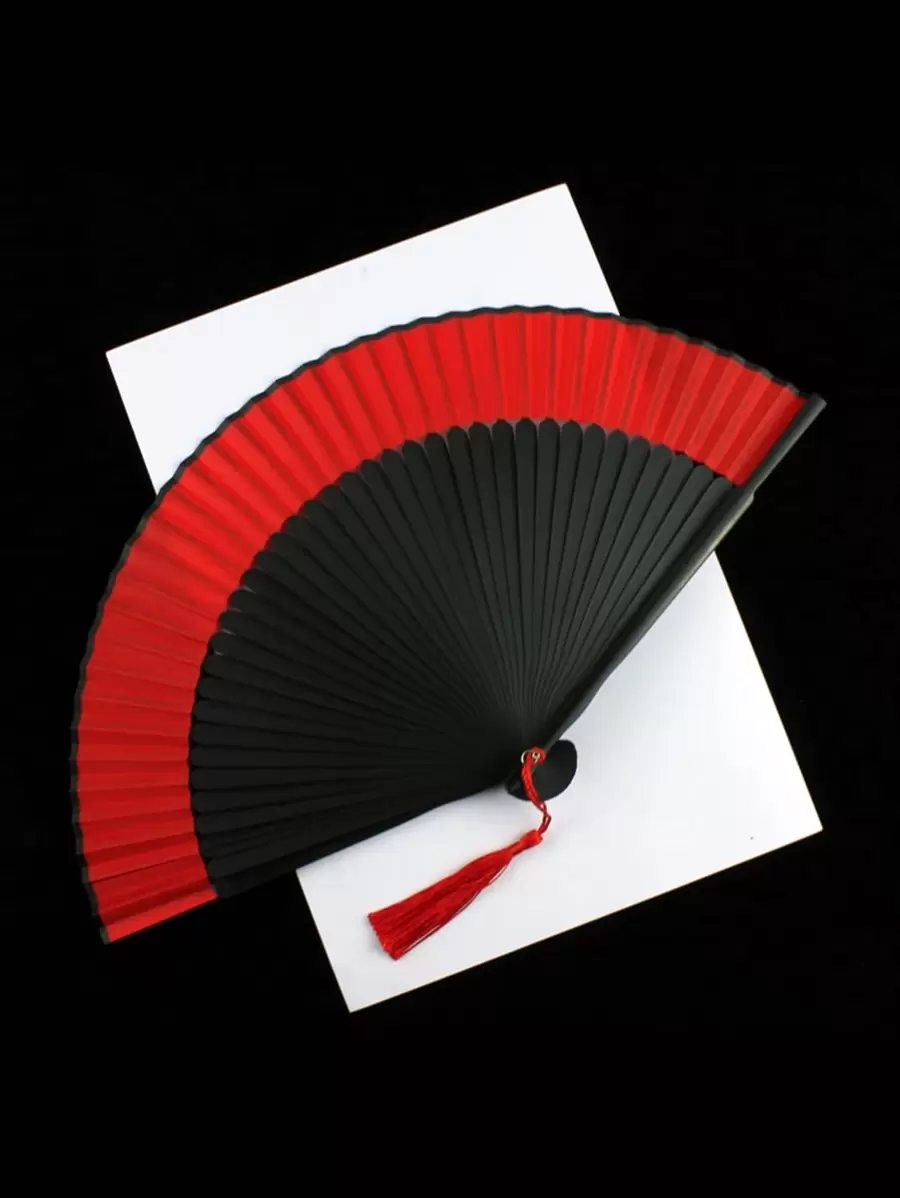 1 pieza Abanico de color mixto plegable - Multicolor - Ver 1