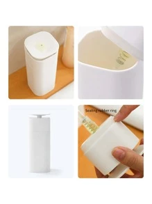 1 Hộp Đựng Xà Phòng Đa Năng, Trắng ABS Đẩy Lên Hộ Gia Đình Chai Dưỡng Da - trắng - Xem 5