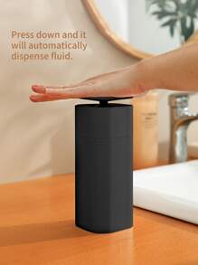 1pc Multifunction Soap Dispenser, Black ABS Hand Press Washing Fluid Bottle For Home - Black - View 4