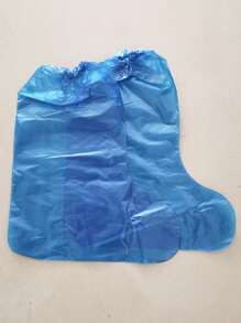 2pcs Disposable Rain Boots Cover, Blue Large Thick Disposable Shoes Cover For Outdoor Insulation, Galentines, Puppy, Carnival, Party Decorations, Spring Summer Picks, Brides Maid Gifts, Room, Bedroom Decor, Bedroom Decor, Beach, Travel, For Men, For Women, Vacation - Blue - View 3