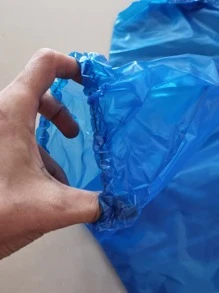 2pcs Disposable Rain Boots Cover, Blue Large Thick Disposable Shoes Cover For Outdoor Insulation, Galentines, Puppy, Carnival, Party Decorations, Spring Summer Picks, Brides Maid Gifts, Room, Bedroom Decor, Bedroom Decor, Beach, Travel, For Men, For Women, Vacation - Blue - View 4