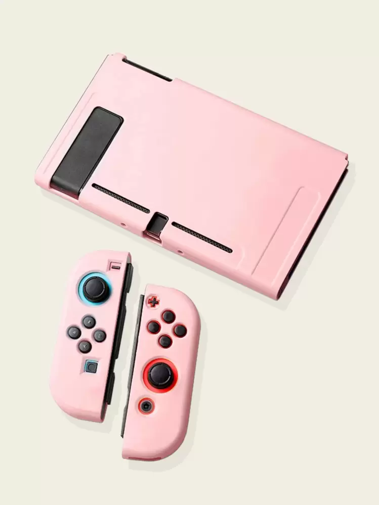 プレーン Nintendo Switch ケース - ピンク - 見る 3