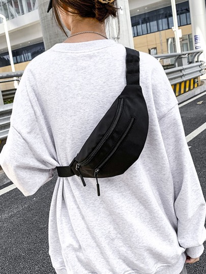 Lightweight,Business Casual Minimalist Zipper Fanny Pack For Teen Girls Women College Students,Rookies & White-Collar Workers Perfect For Office,College,Work ,Business,Commute,Outdoors, Travel, Outings, Preppy Bum Bag For The First Day Of School