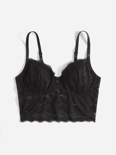 Fairycore Sujetador con encaje con aro