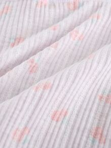 Peninsula Baby 女嬰印花背帶連體衣，夏季休閒風格 - 紫丁香色 - 查看 7