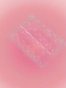 ROMWE 24pcs Long Coffin Butterfly Decor Fake Nail & 1sheet Tape - Baby Pink - View 5