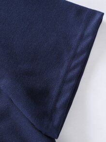 Manfinity Homme Áo thun có cổ Nam Túi Nút phía trước Chấm bi Công việc - Màu xanh hải quân - Xem 6