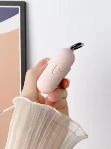 1pc Solid AirPods Pro Case - Baby Pink - View 2