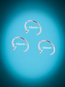 ROMWE Goth 3pcs Stainless Steel Lip Ring