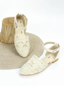 女孩鏤空度假戶外踝帶鞋