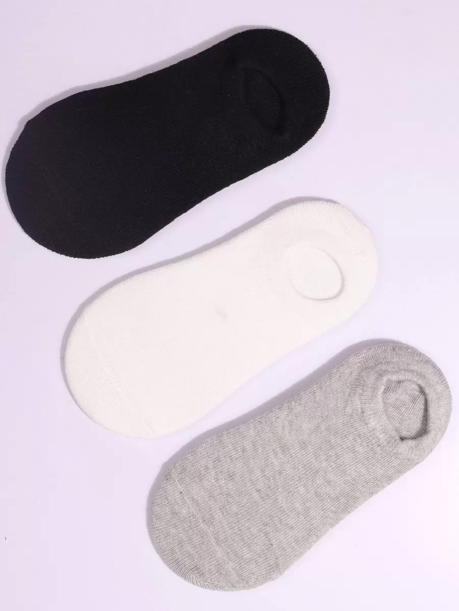 Niñitos 3 pares Calcetines invisibles unicolor