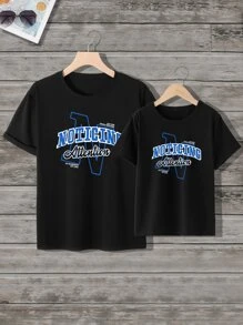 Tops con trai Lá thư Giải trí - màu đen - Xem 3